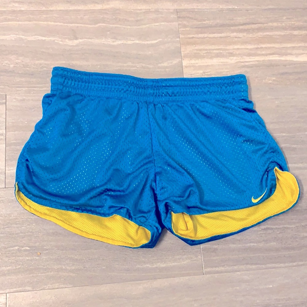 Nike Mesh Blue & Yellow Retro Dolphin Shorts